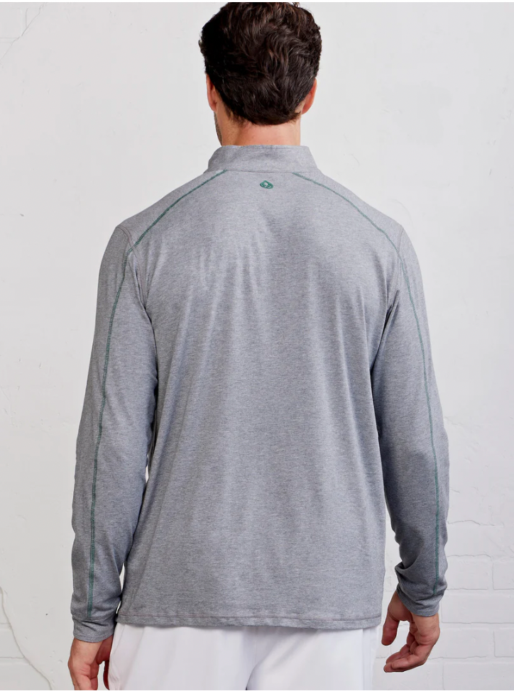 Tasc M Carrollton 1/4 Zip HEATHER GRAY / SPRUCE HEATHER