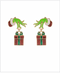 Golden Stella Christmas Gift & Grinch Earrings
