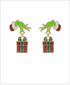 Golden Stella Christmas Gift & Grinch Earrings