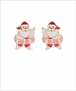 Golden Stella Santa Claus and Pool Float Earrings