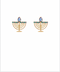 Golden Stella Hanukkah Menorah Earrings