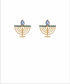 Golden Stella Hanukkah Menorah Earrings