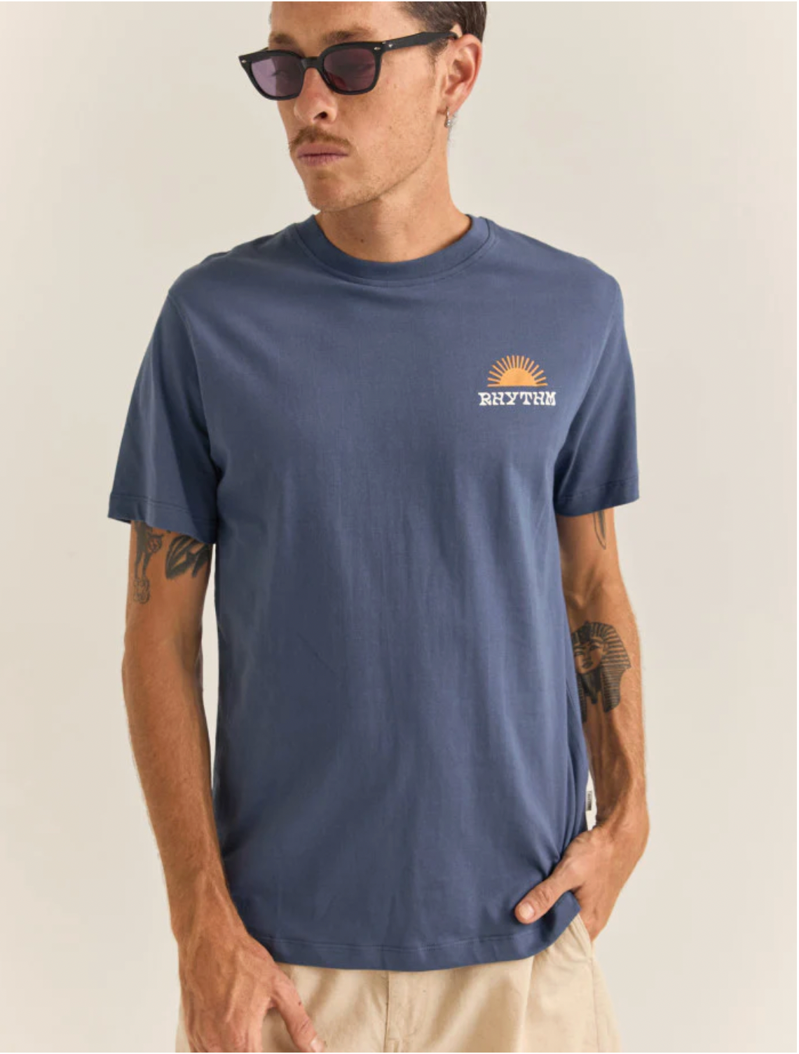 Rhythm M SS Awake Tee NAVY