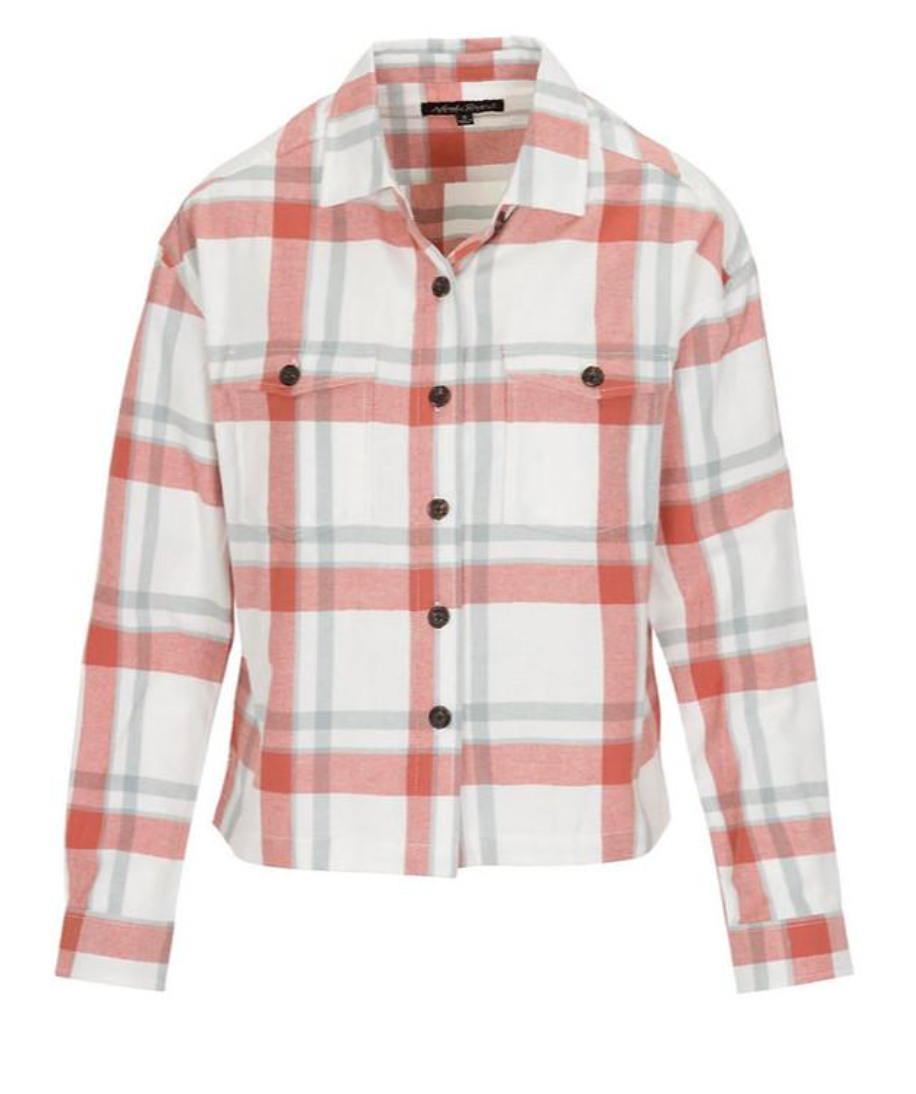 North River W Flannel Crop Shirt BRUSCHETTA