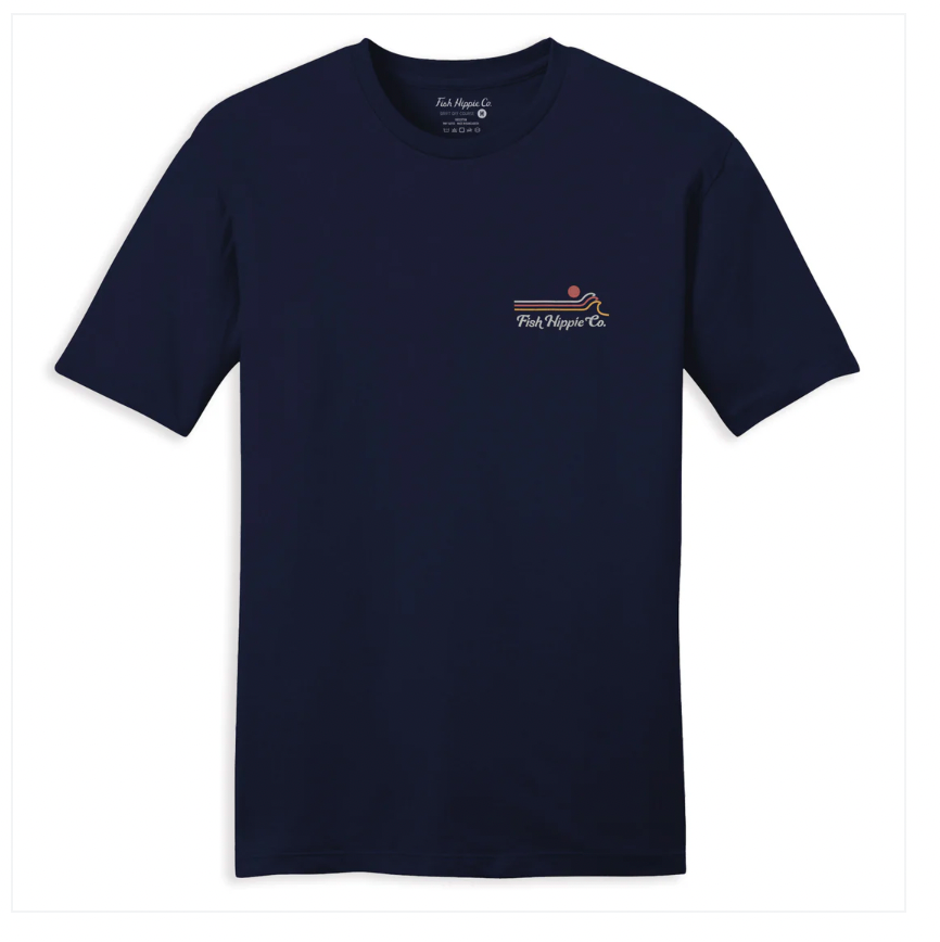 Fish Hippie M SS Triple Up Tee DOCKSIDE NAVY