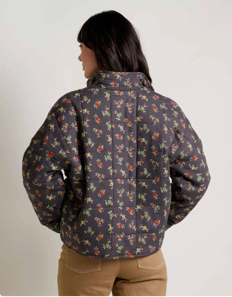Toad & Co W Manzana Quilted Jacket SOOT GRAPHIC PRINT