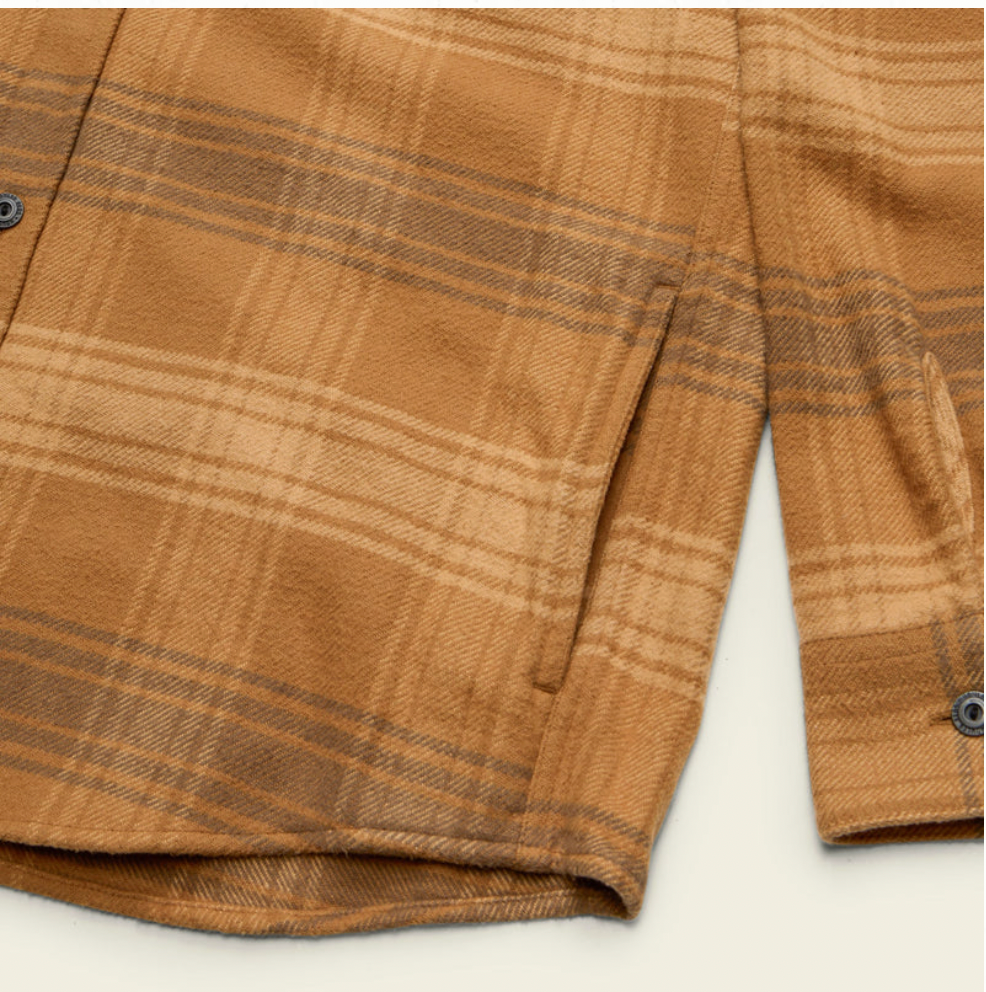 Howler Bros M Salvo Hooded Flannel MESA PLAID DUCK BROWN