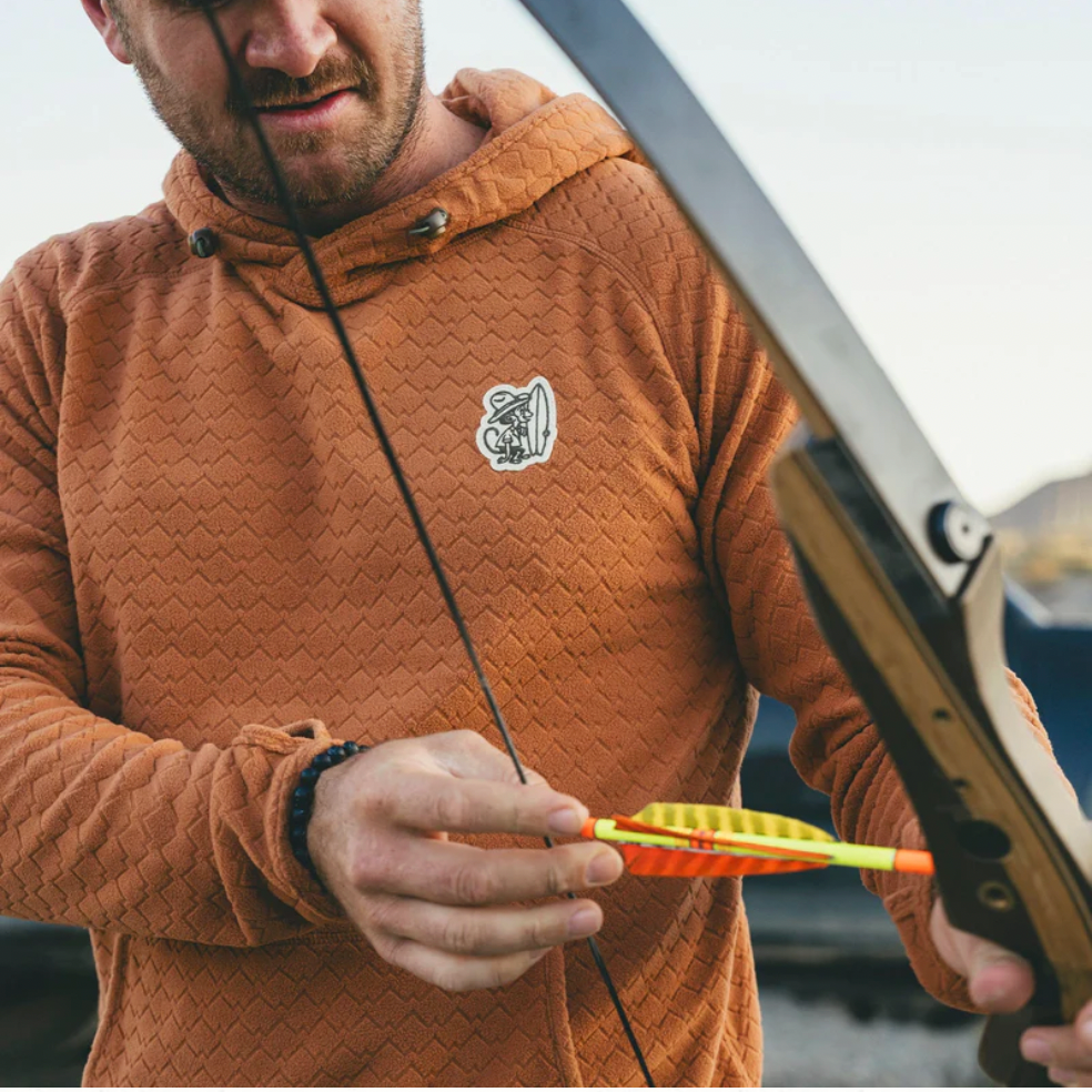 Howler Bros M Palo Duro Hoodie MOUNTAIN GRID CLAY