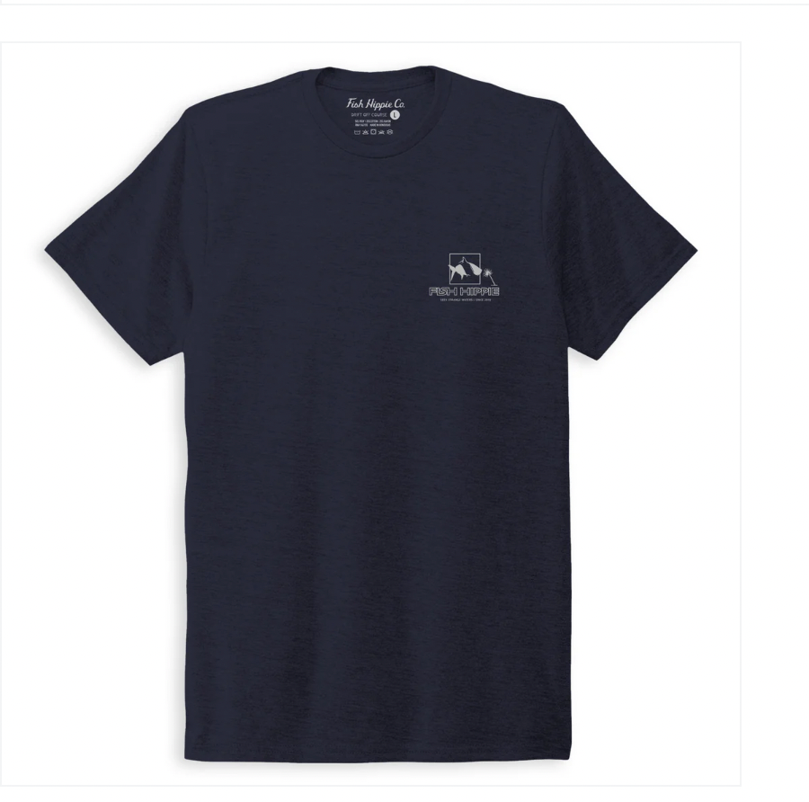 Fish Hippie M SS Transient Tee NAVY