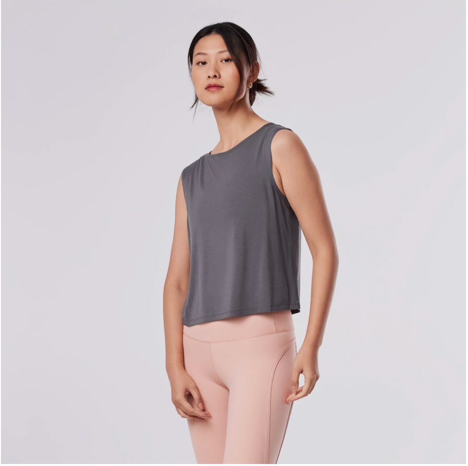Tavi W Draped Back Tank GLACIER