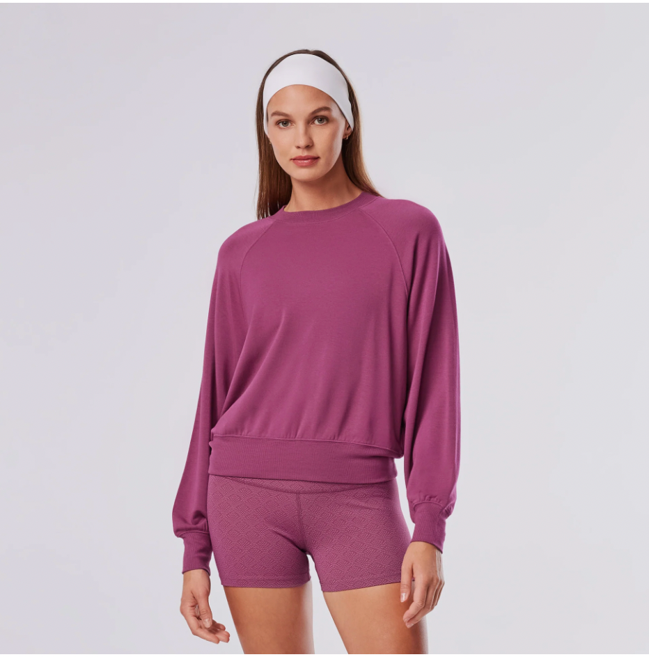 Tavi W Ease Crew Sweatshirt WINEBERRY