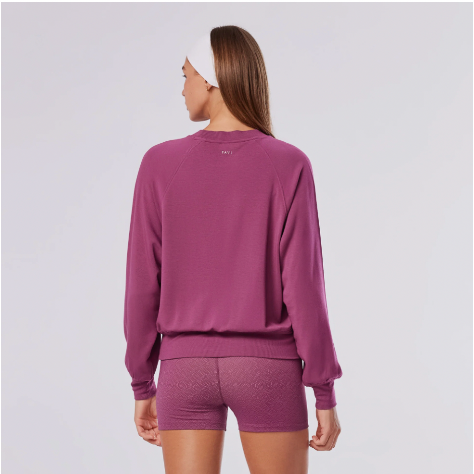 Tavi W Ease Crew Sweatshirt WINEBERRY