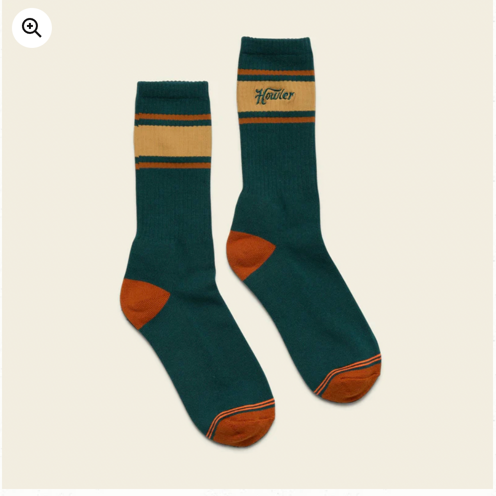 Howler Bros M Socks HOWLER SCRIPT JUNGLE GREEN