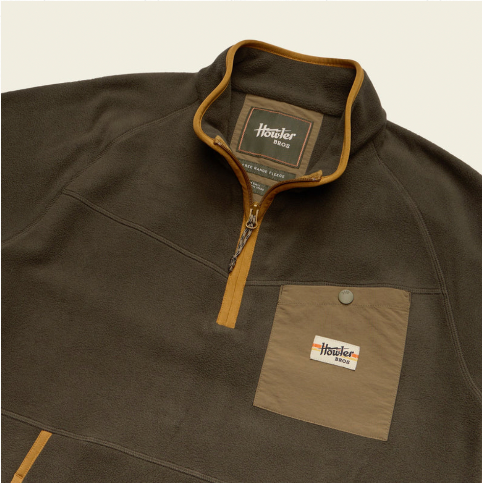 Howler Bros M Free Range Fleece Pullover ARMY