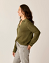 Carve Designs W Morgan Polo Sweater FIR