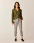 Carve Designs W Morgan Polo Sweater FIR