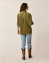 Carve Designs W Hudson Stretch Cord Shacket FIR
