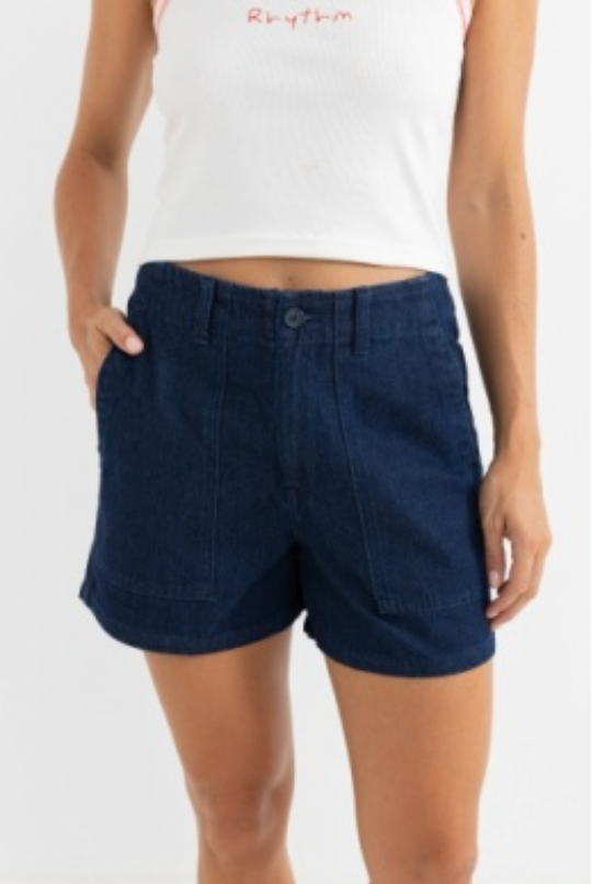 Rhythm W Fatigue Denim Short DARK WASH