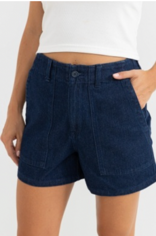 Rhythm W Fatigue Denim Short DARK WASH