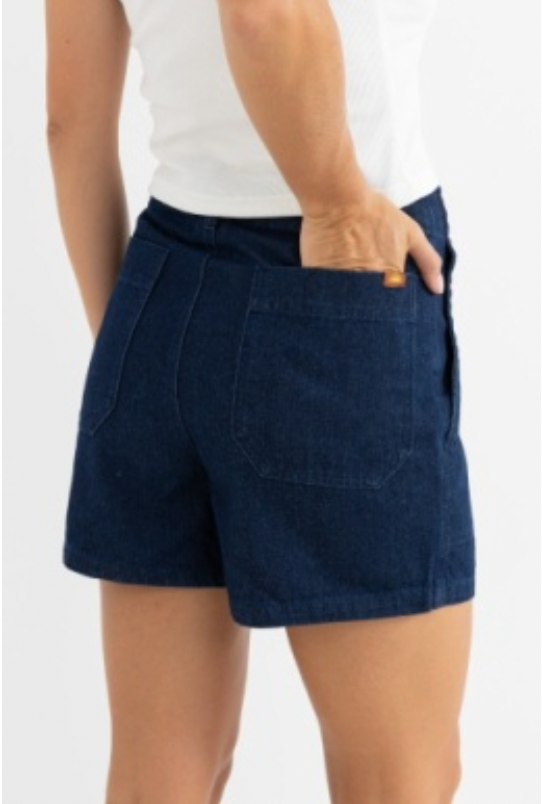 Rhythm W Fatigue Denim Short DARK WASH