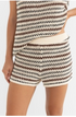 Rhythm W Tami Stripe Knit Short CHOCOLATE