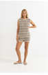 Rhythm W Tami Stripe Knit Short CHOCOLATE