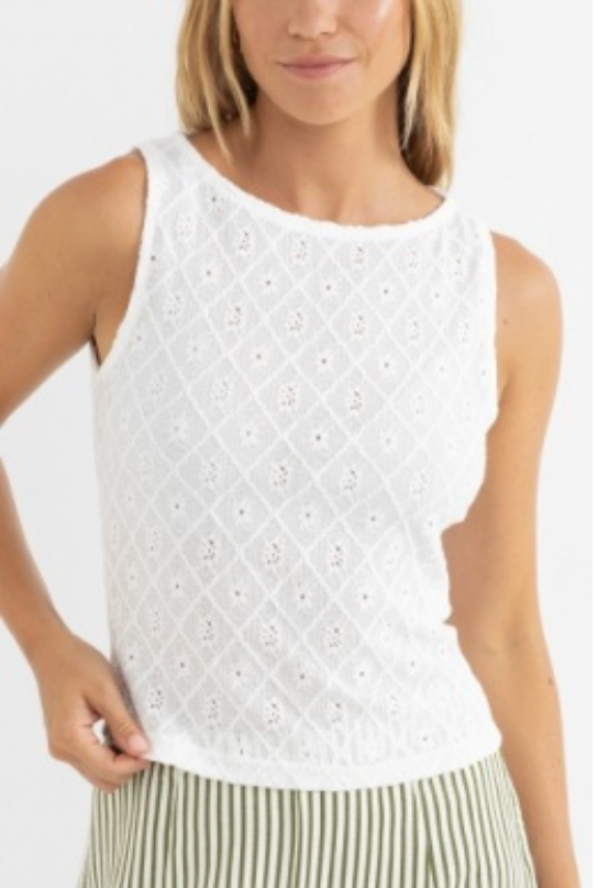 Rhythm W Charm Tank WHITE
