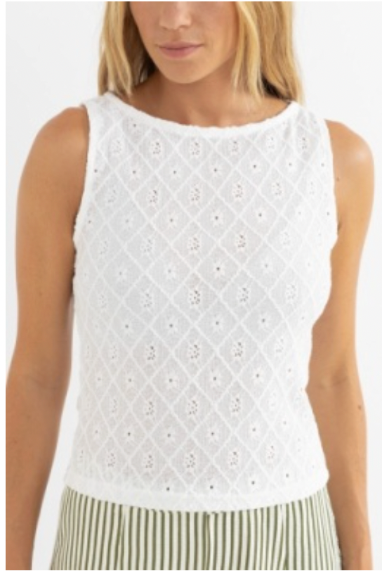 Rhythm W Charm Tank WHITE