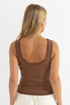 Rhythm W Sunset Scoop Neck Knit Tank CHOCOLATE
