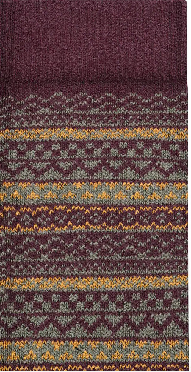 Birkenstock Cotton Pattern Socks ZINFANDEL