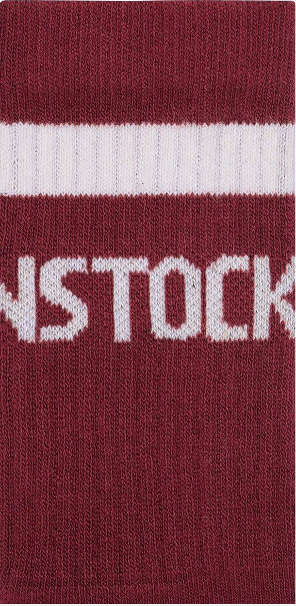 Birkenstock Striped Cotton Tennis Socks ZINFANDEL