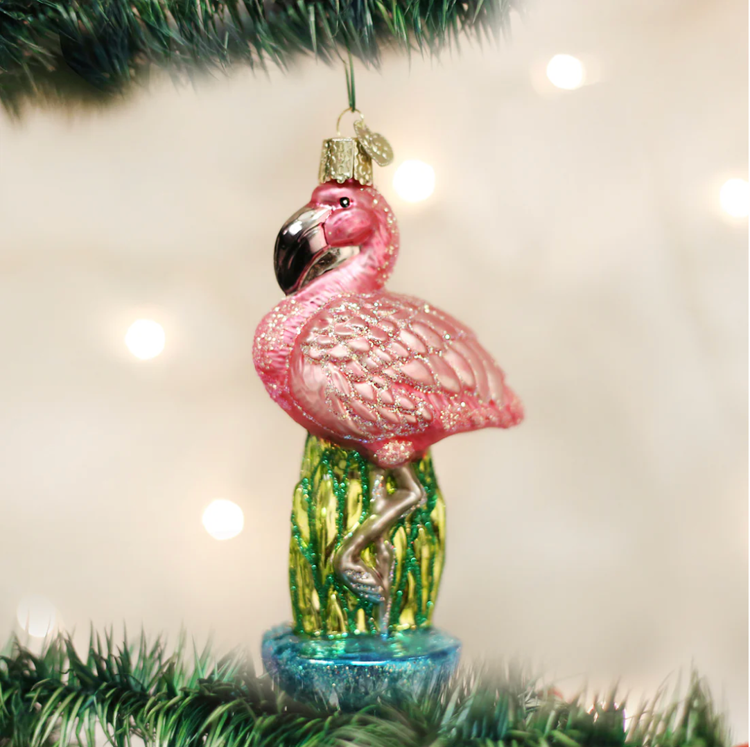 Old World Christmas Ornament FLAMINGO