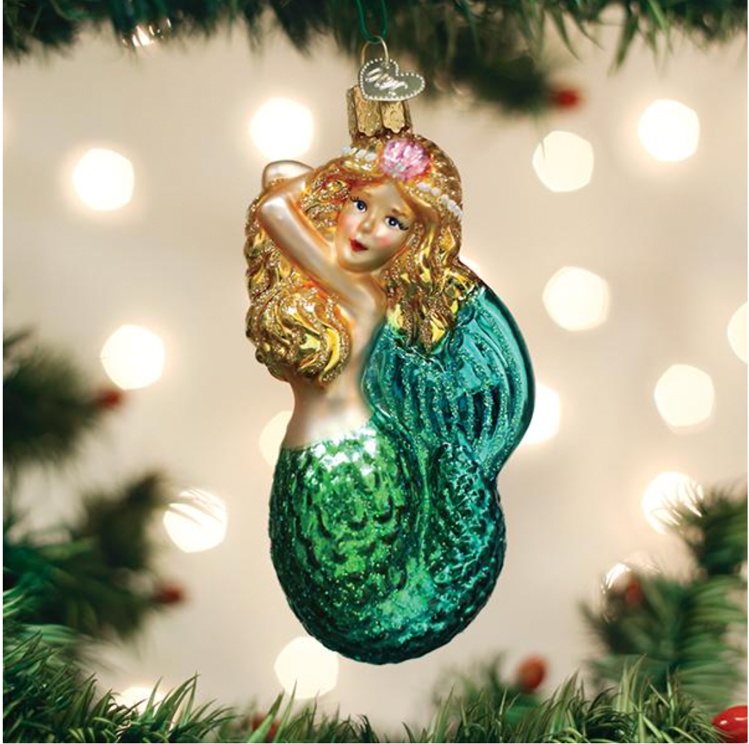 Old World Christmas Ornament SEASHELL MERMAID