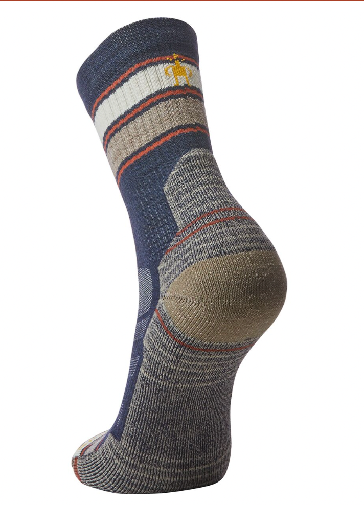 Smartwool Hike Stripe Mid Crew Socks DEEP NAVY