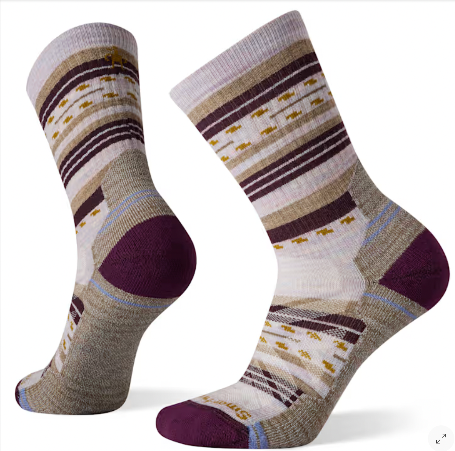 Smartwool W Hike Margarita Crew Socks PURPLE ECLIPSE