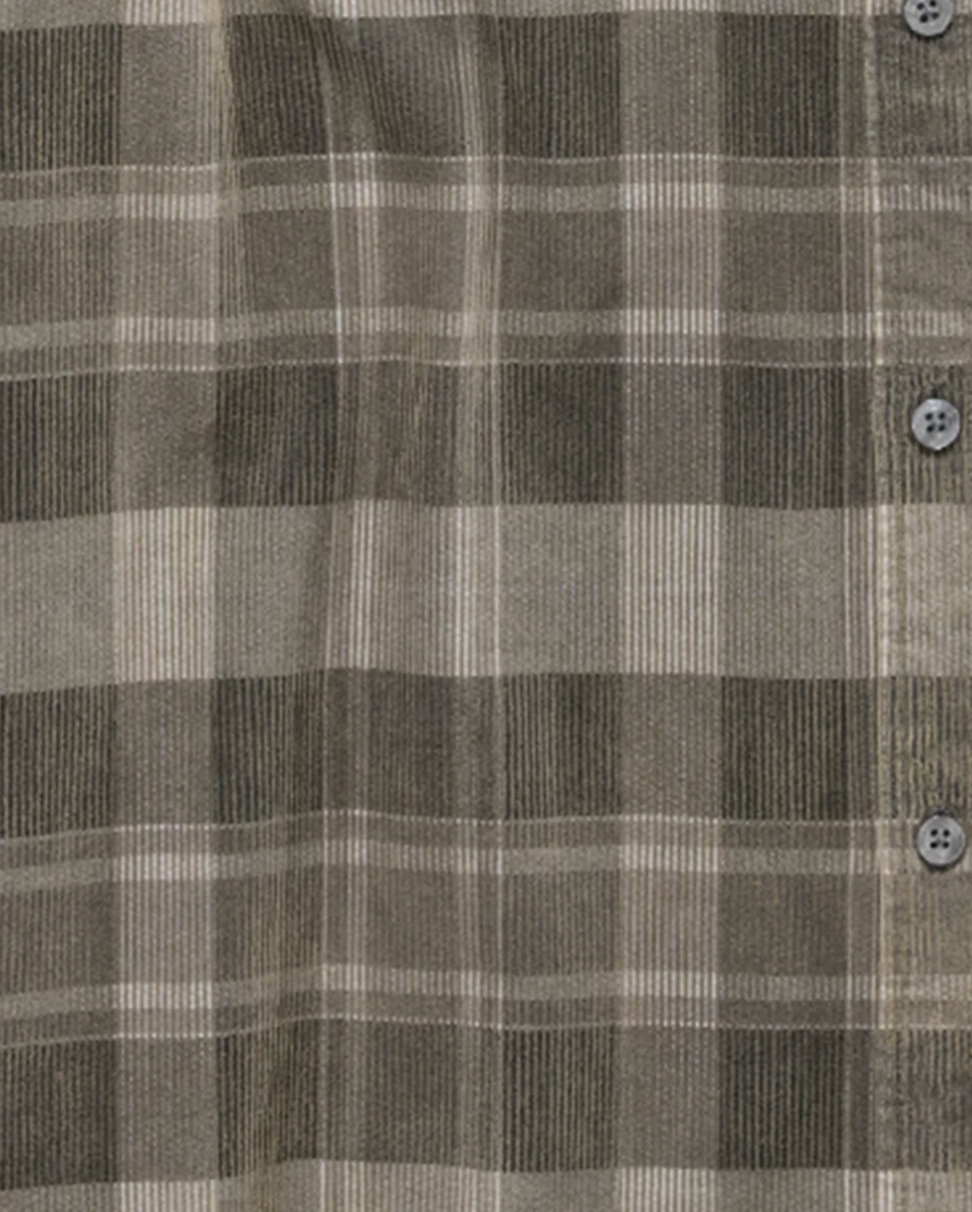 Flag & Anthem M LS Bolton Corduroy Shirt CHARCOAL / GREY