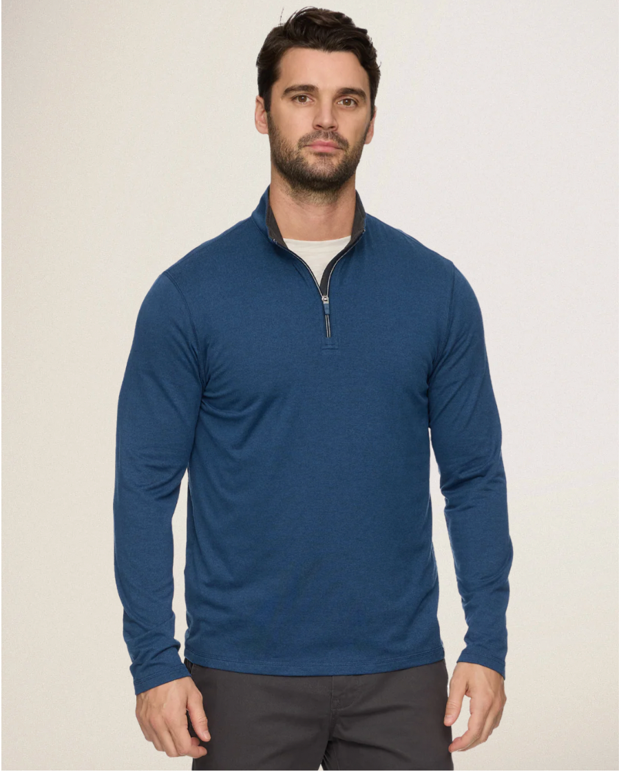 Flag & Anthem M LS Clutch Ultra Soft 1/4 Zip NAVY
