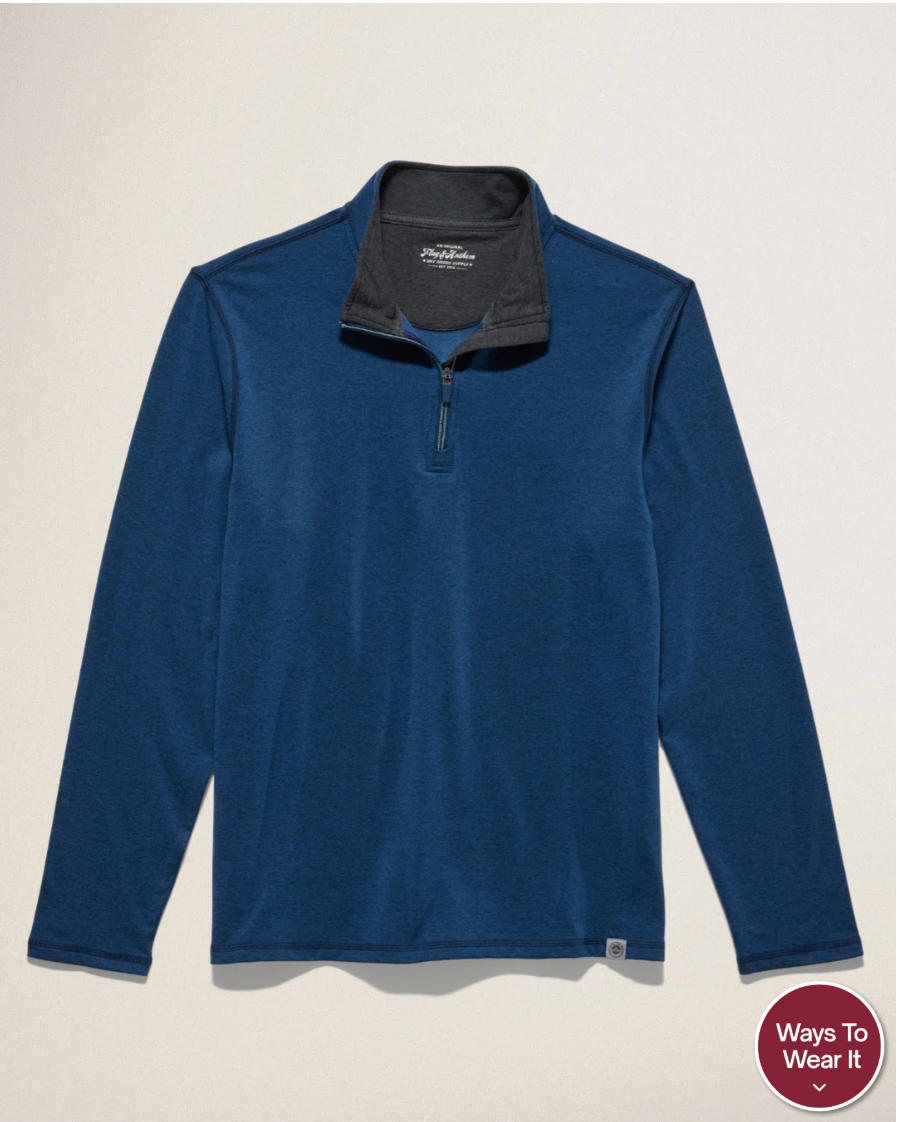 Flag & Anthem M LS Clutch Ultra Soft 1/4 Zip NAVY