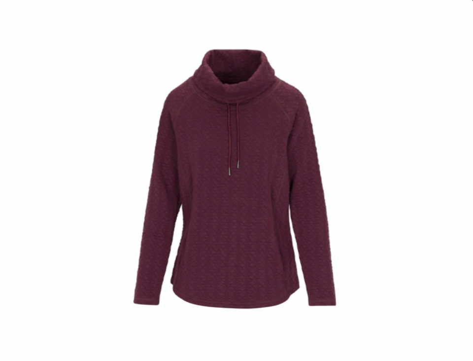 North River W Brookline Mock Neck MAUVE WINE