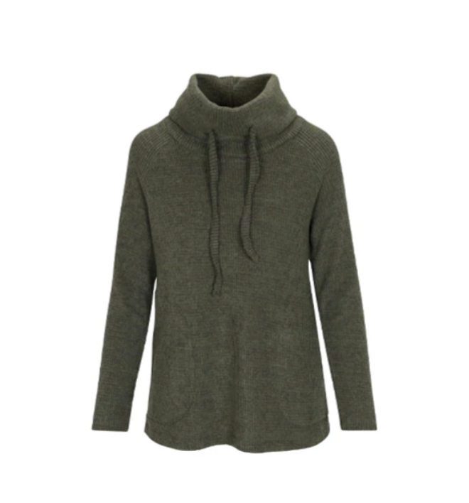 North River W Hawthorne Cowl Neck THYME