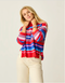 Carve Designs W Olivia Plush Sweater MULTISTRIPE