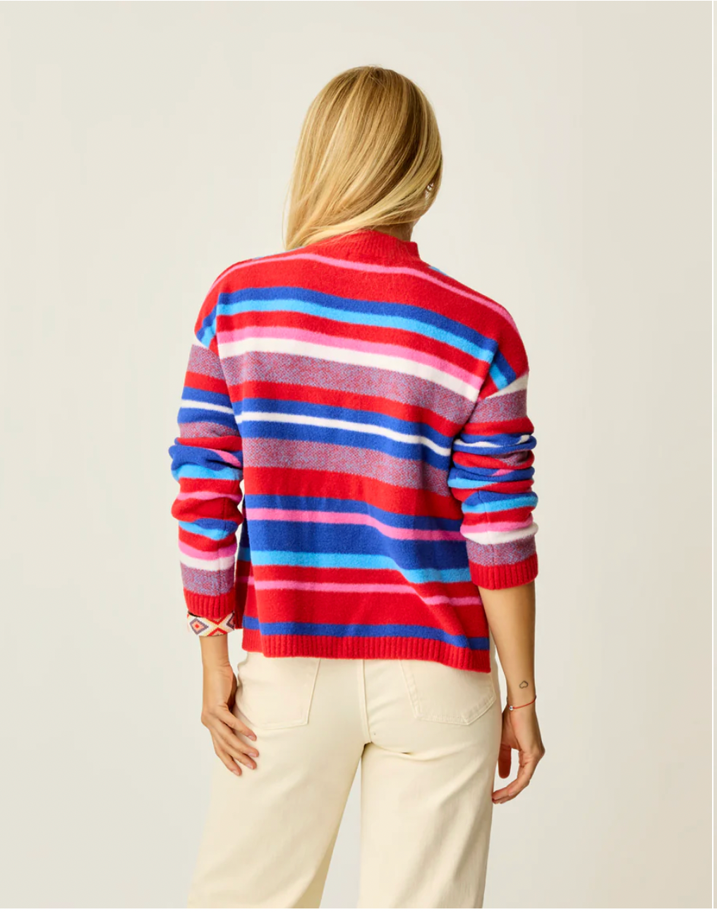 Carve Designs W Olivia Plush Sweater MULTISTRIPE