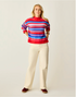 Carve Designs W Olivia Plush Sweater MULTISTRIPE