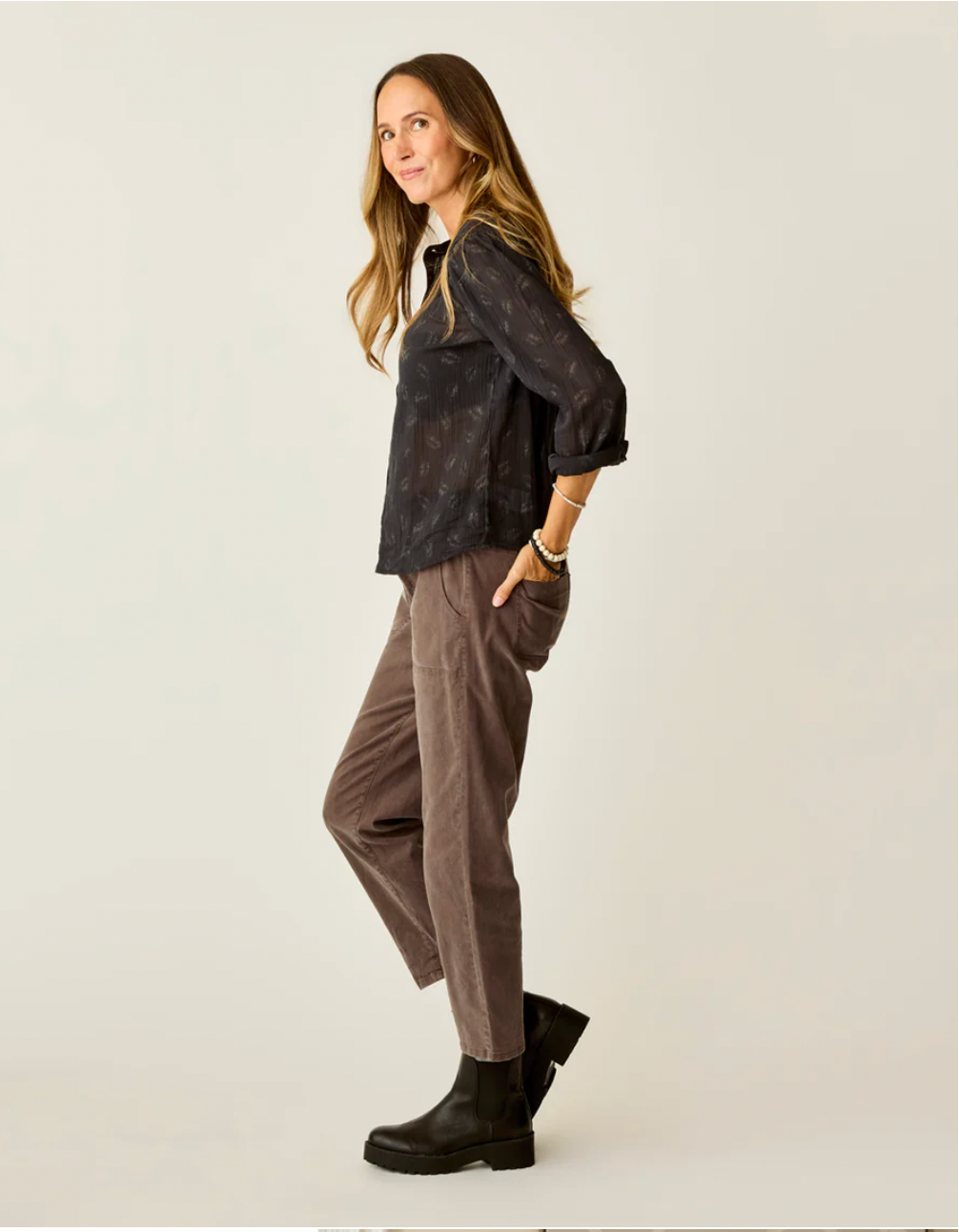 Carve Designs W Zoe Twill Pant ESPRESSO