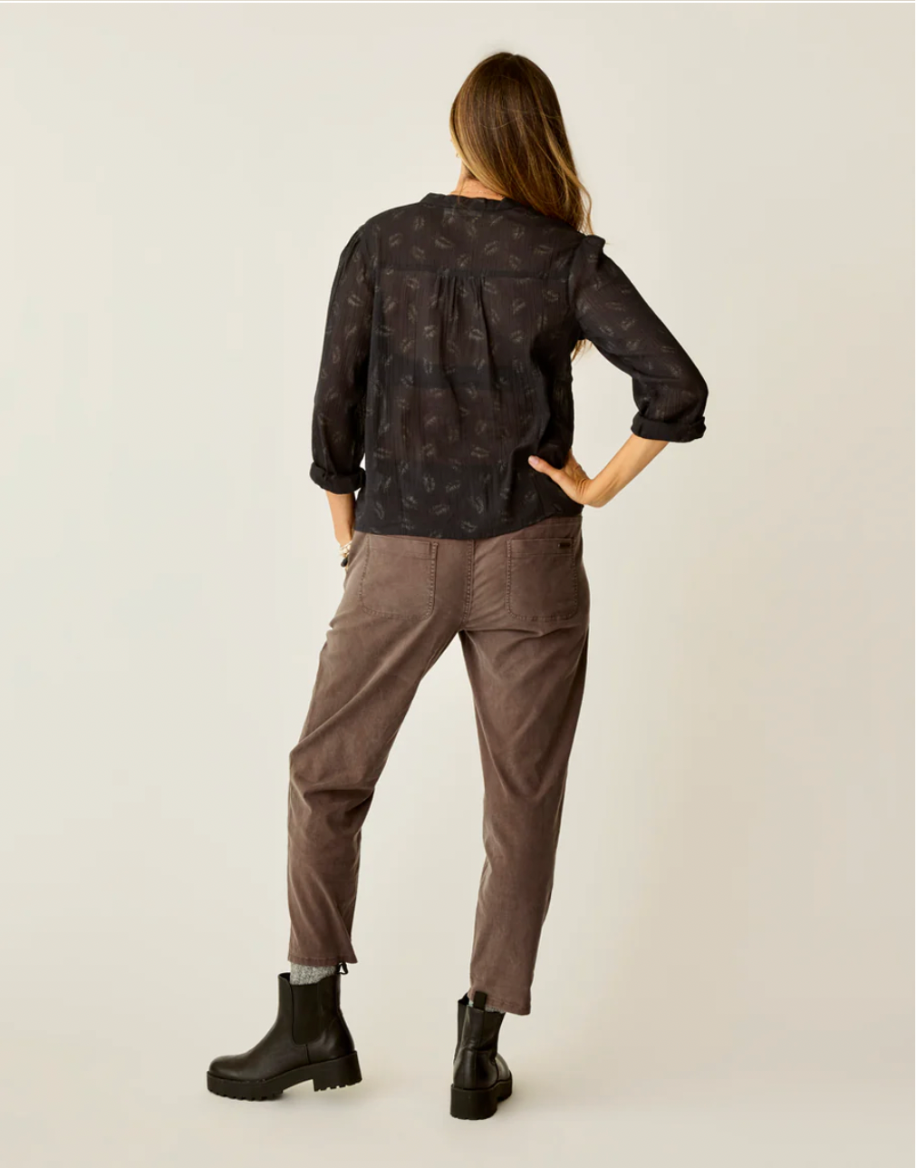 Carve Designs W Zoe Twill Pant ESPRESSO