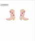 Golden Stella Pave Western Boot Earrings LT PINK