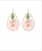 Golden Stella Flower Teardrop Earrings PINK/GOLD