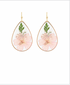 Golden Stella Flower Teardrop Earrings PINK/GOLD