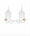 Golden Stella Filigree Western Boot Earring SILVER