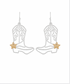 Golden Stella Filigree Western Boot Earring SILVER
